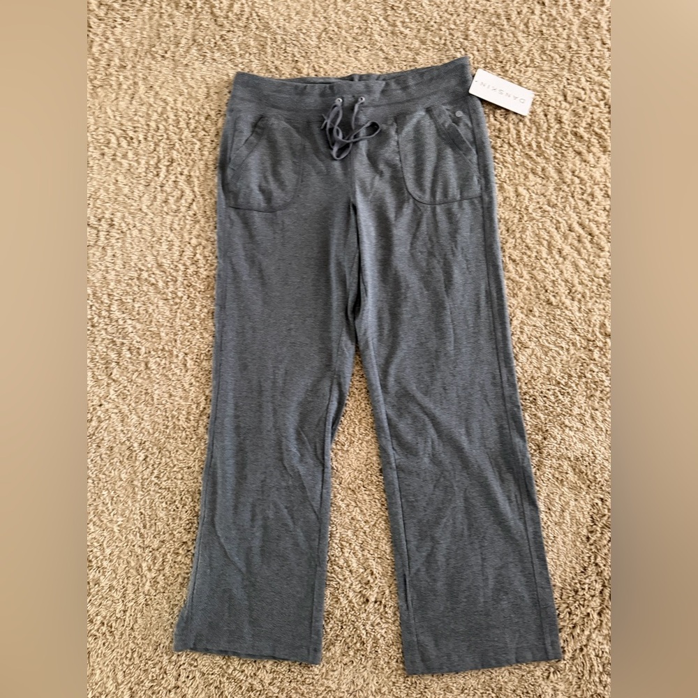 Danskin NWT Drawcord Pant Charcoal Gray Heather size XL